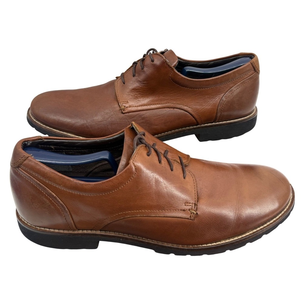 Rockport Coben Leather Oxford Dress Shoes  11W Lace Lightweight Cushion EVA Sole